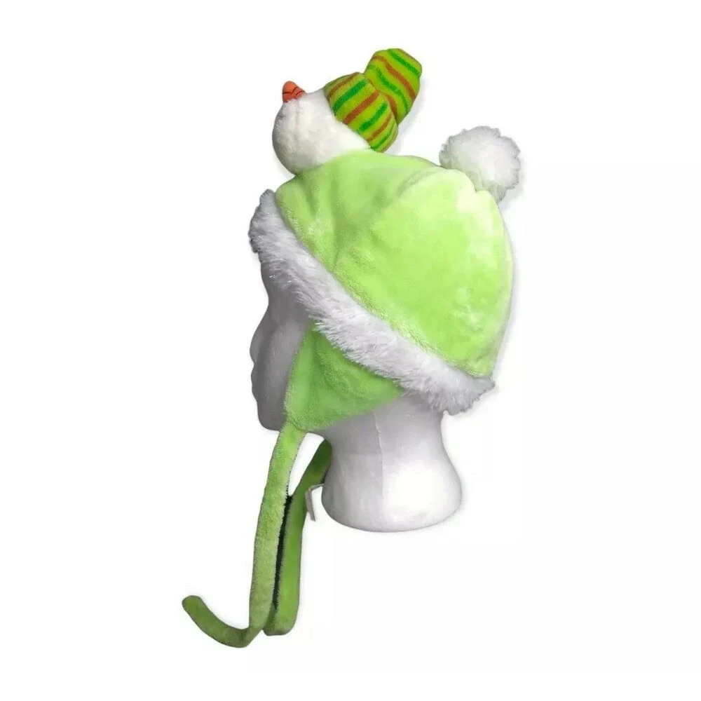 Ganz Snowman Scarf Set Hat Neck Cozy Cuties Green Kids Winter Cap Headwear